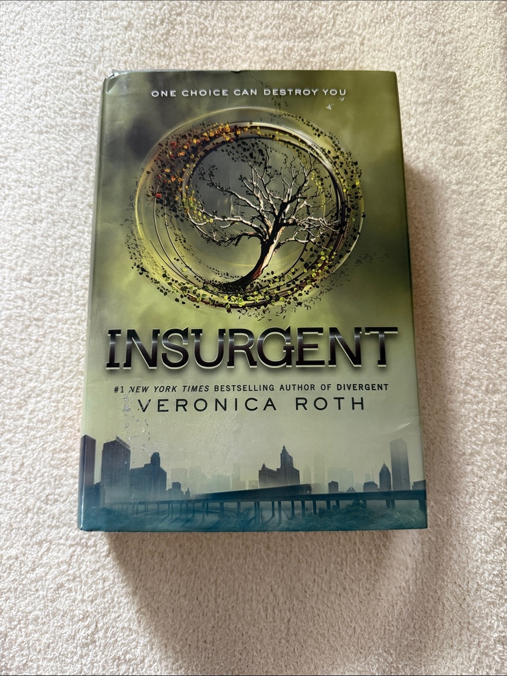 Insurgent by Veronica Roth- Green Hardcover Novel